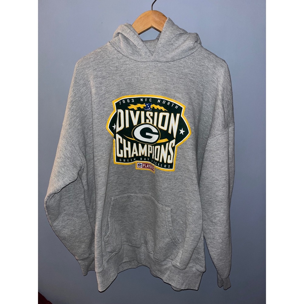 2003 Green Bay Packers NFC North Division Champions Hoodie NFL Playoffs Large